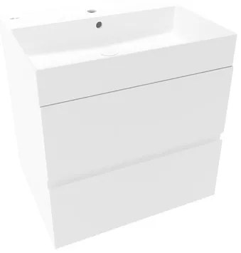 Naturel Verona Fürdőszobaszekrény mosdóval 60x50x45,5 cm fehér matt VERONA60BMU2bí