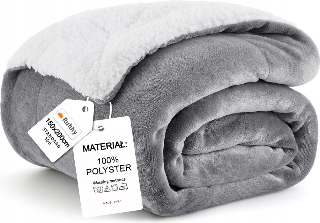 Polár Takaró Kétoldalas 150x200 Bárány Sherpa Meleg Téli Ágytakaró Pléd