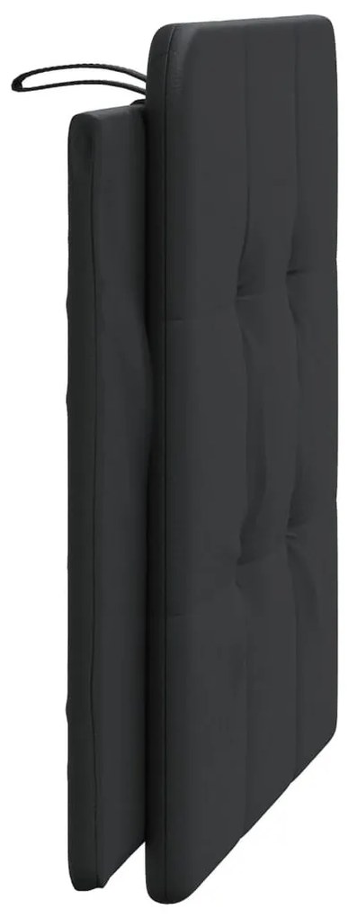 fekete műbőr fejtámla párna 100 cm