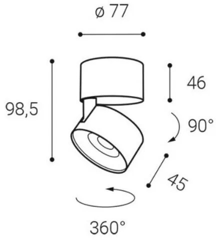 LED2 - LED Spotlámpa KLIP ON LED/11W/230V fekete