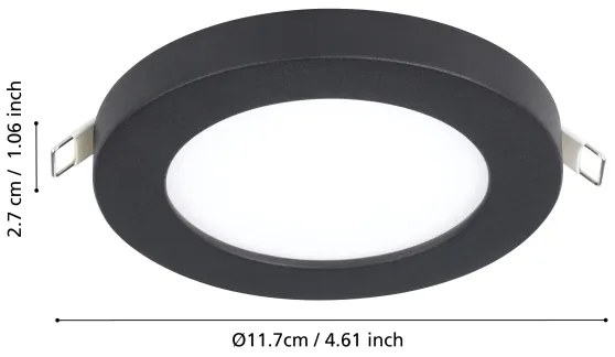 Eglo 900934 - LED álmennyezeti beépíthető lámpatest FUEVA FLEX LED/5,5W/230V 4000K fekete