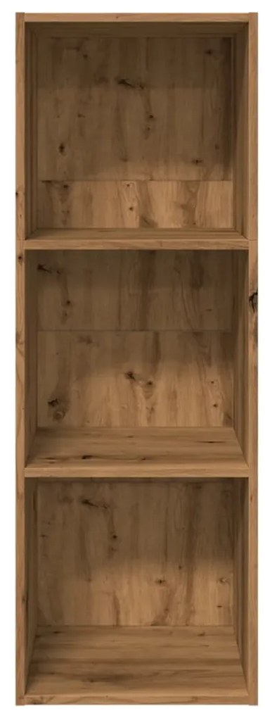 kézműves tölgy színű szerelt fa könyvespolc 40 x 30 x 114 cm