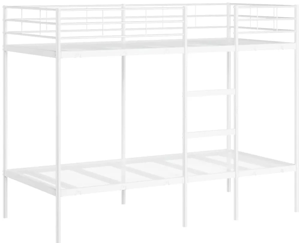fehér acél emeletes ágy matrac nélkül 90 x 200 cm