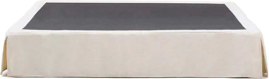 Fehér kárpitozott franciaágy ágytámla nélkül 180x200 cm Jaira – Kave Home