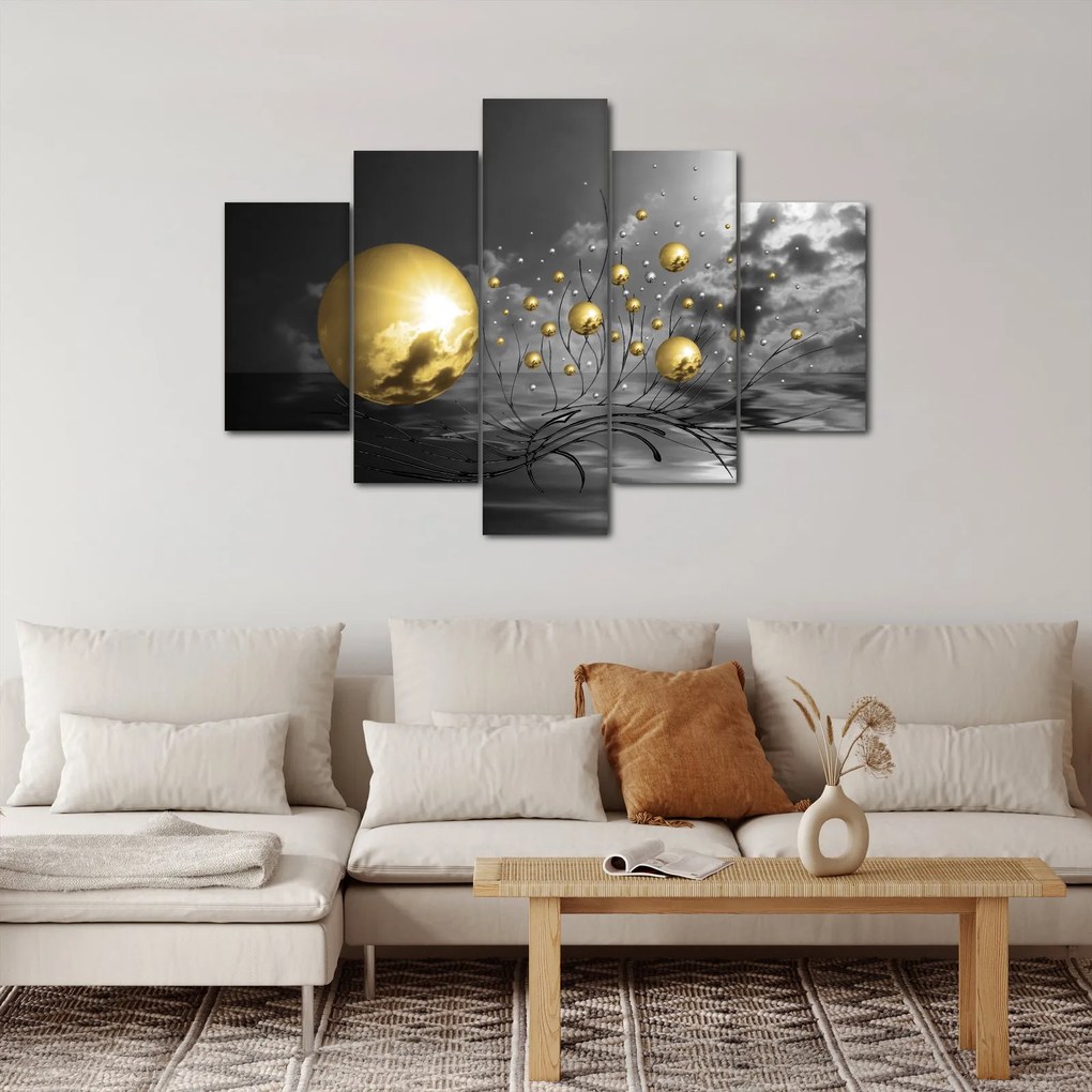 Okker gömbök képe (150x105 cm)