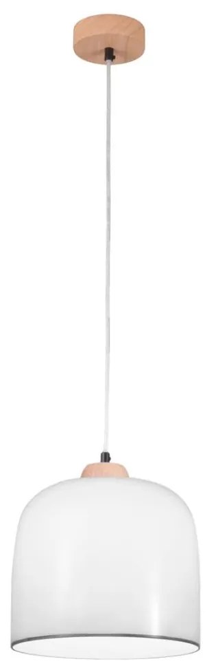 Kolarz A1352.31.Gr - Csillár zsinóron NONNA 1xE27/60W/230V tölgy/fehér/szürke