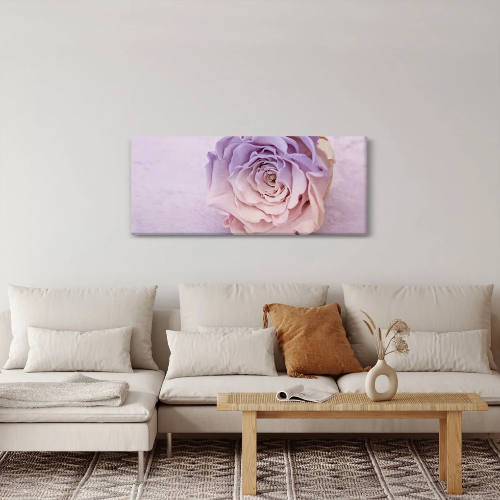 Vászonkép - Egy rózsa virág részlete (120x50 cm)
