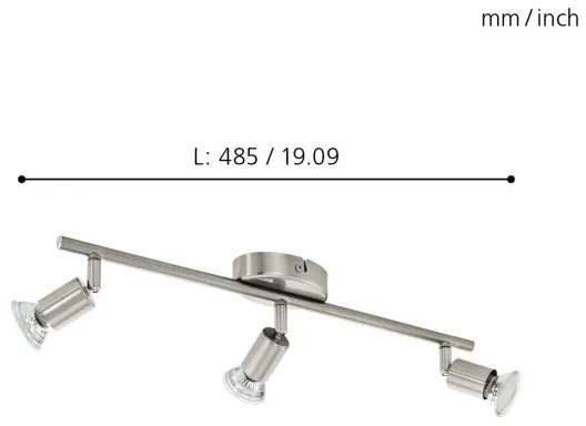 Eglo 92597 - LED Spotlámpa BUZZ 3xGU10-LED/2,8W/230V