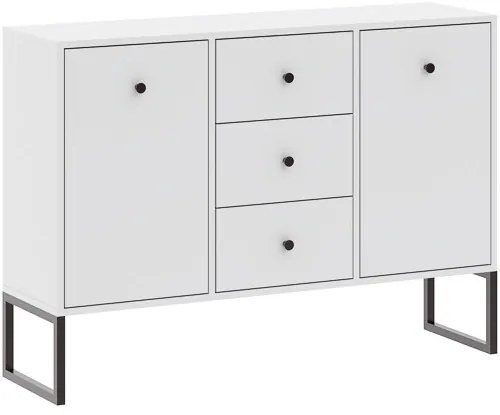 Komód Fehér Színben. LINEA 115 cm.