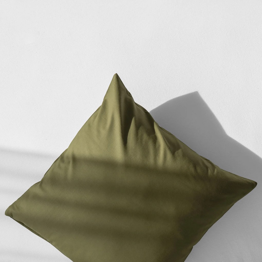 Goldea pamut párnahuzat - olivaszínű 40 x 60 cm