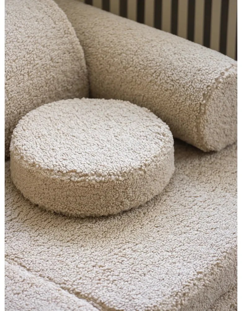 Világosbarna buklé gyerek kanapé 132 cm Settee – Wigiwama