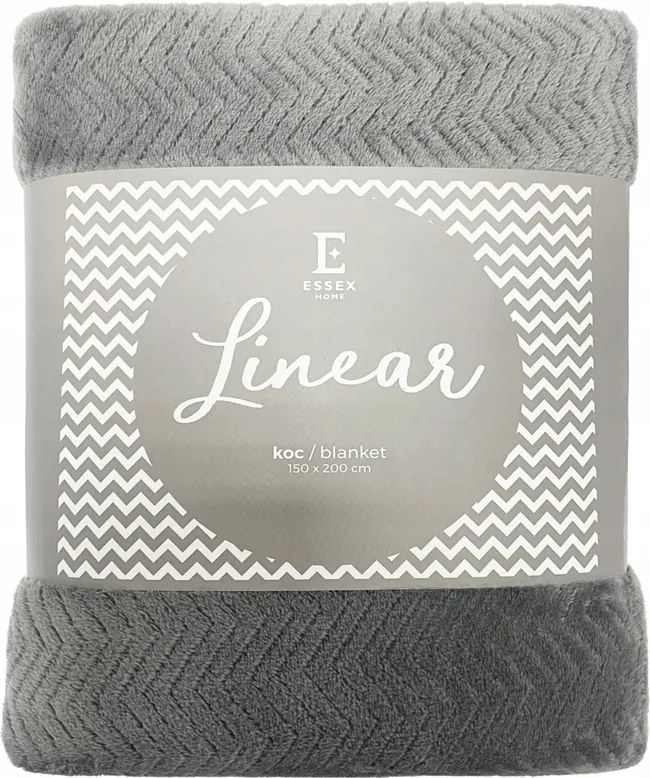 Puha takaró szürke 150x200 cm, dombornyomott mintával