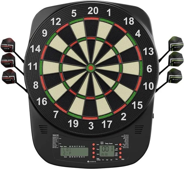 Darts tábla LCD kijelzővel 18 darts nyíllal 8 játékosnak