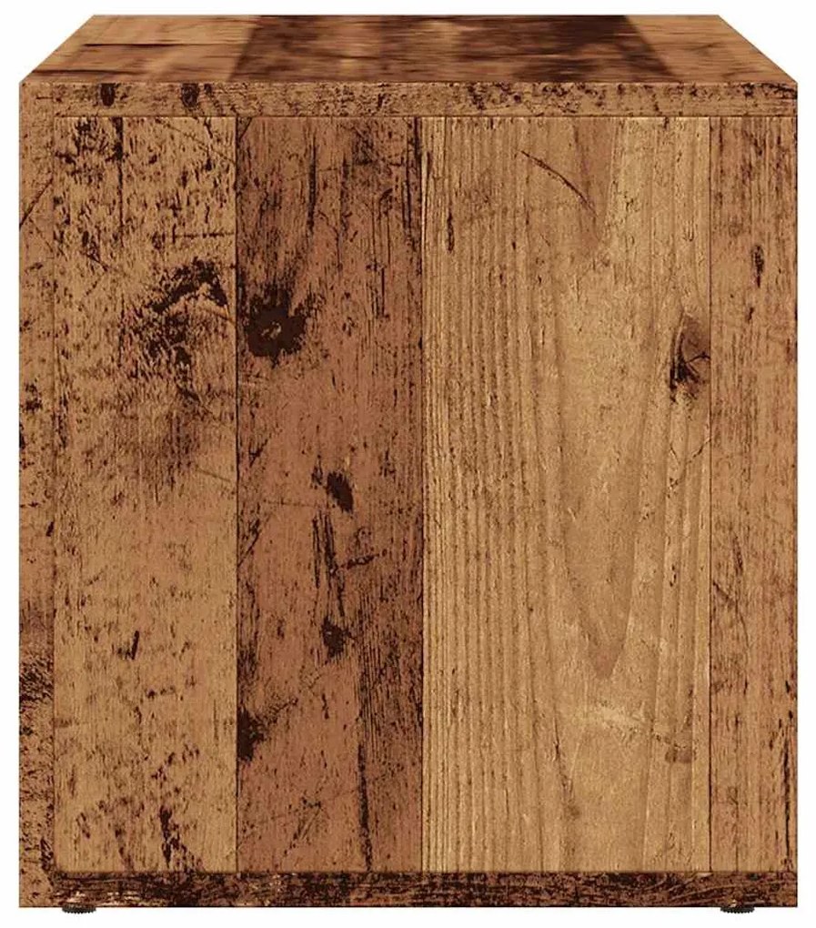 LP antik fa színű szerelt fa tárolódoboz 69,5 x 34 x 36 cm