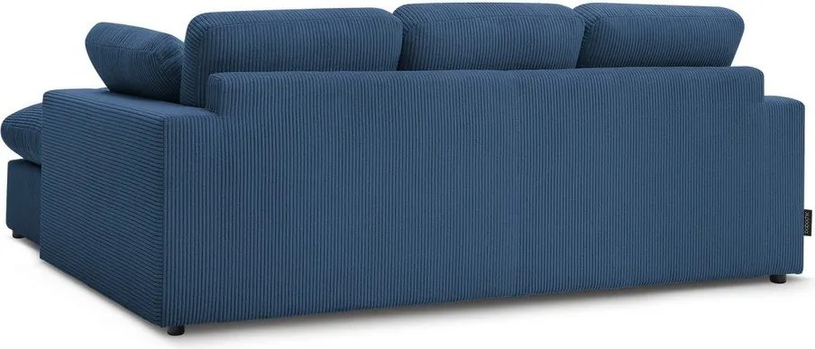 Kék kordbársony sarokkanapé Belair – Bobochic Paris