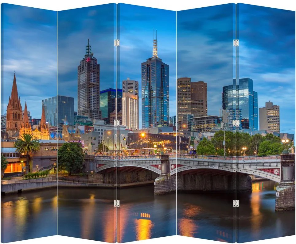 Paraván - Melbourne város (210x170 cm)