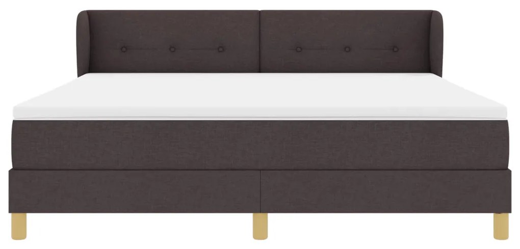 Boxspring Ágy Matraccal Sötétbarna Színben, 180x200 cm Szövet