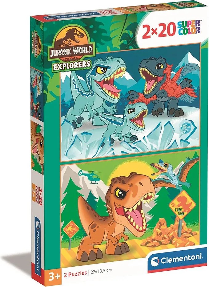 Dinoszaurusz Explorers 2x20 db-os puzzle Clementoni