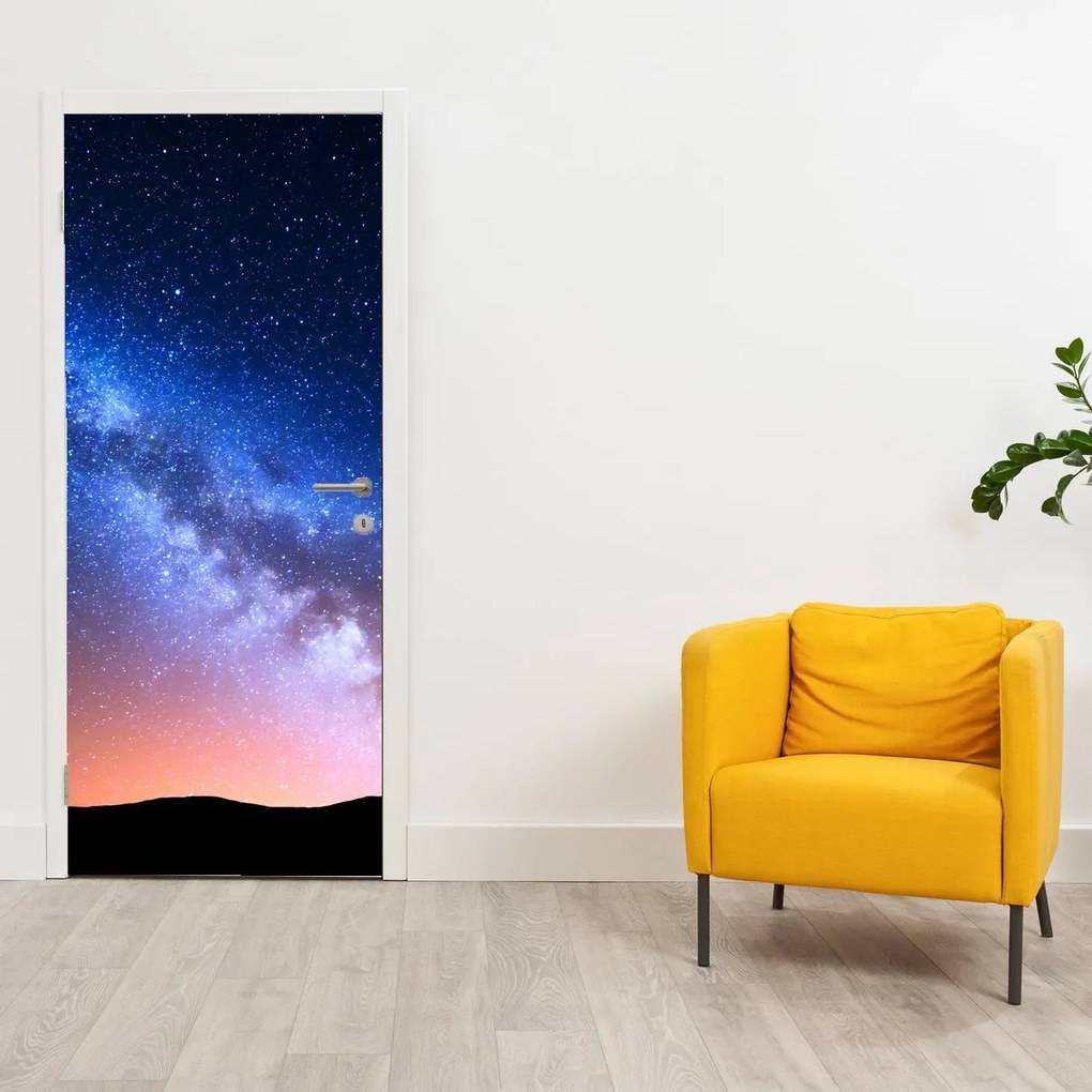 Fotótapéta ajtóra - Éjszakai csillagok (95x205cm)