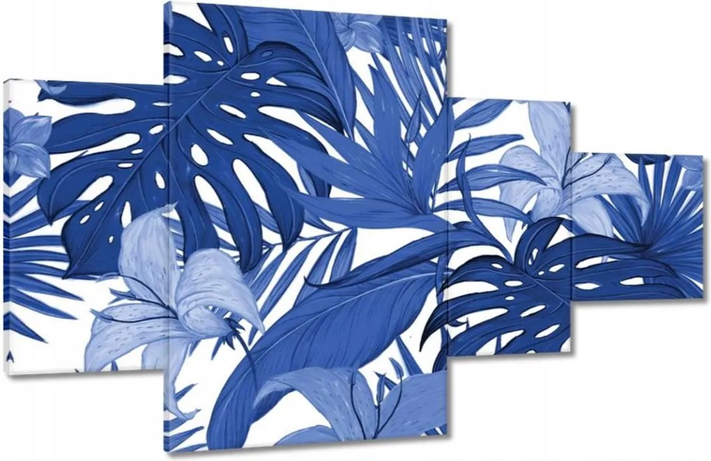 Festmények 130x80 Classic Blue Monstera