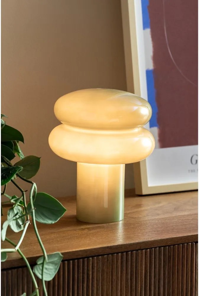 Rózsaszín üveg asztali lámpa (magasság 24 cm) Incesante – Leitmotiv