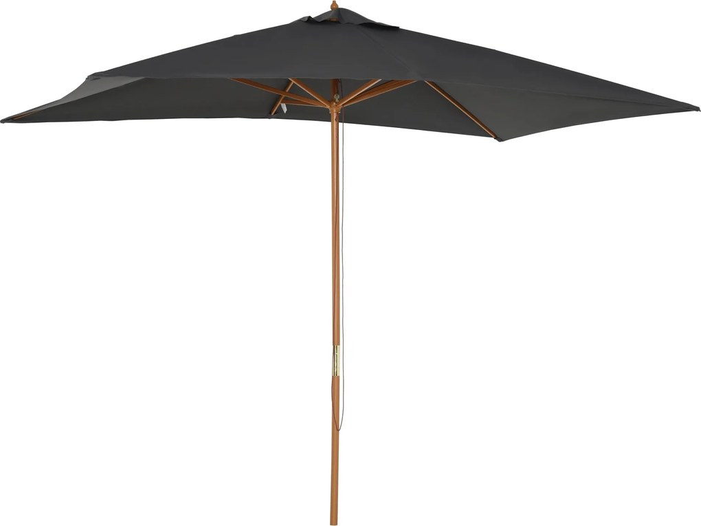 Outsunny Nagy Méretű Téglalap Formájú Naptető 3L x 2W x 2.5H méter Sötétszürke | Aosom