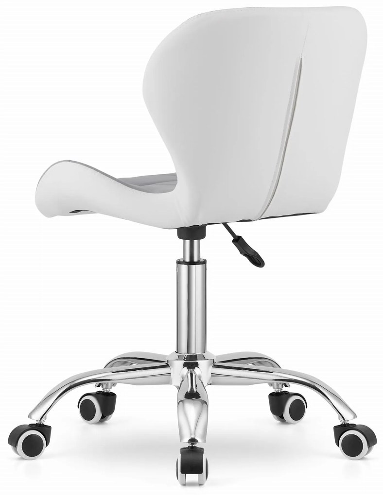 AVOLA irodai szék ökobőr kivitelben, szürke-fehér