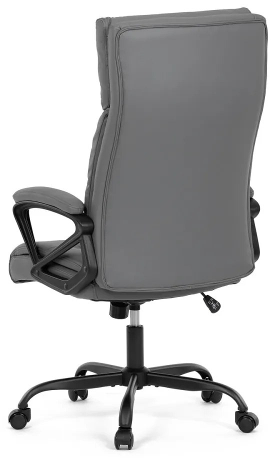 Scaun pivotant de birou confortabil în gri cu tapițerie din piele artificială. KA-Y346