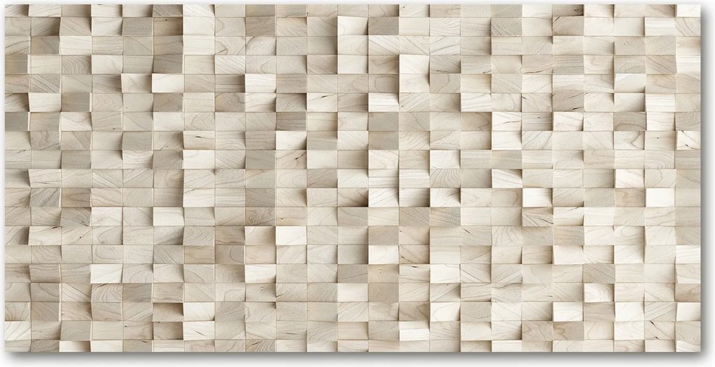 Konyhai panel Fa kockák 100x50 cm Ragasztó