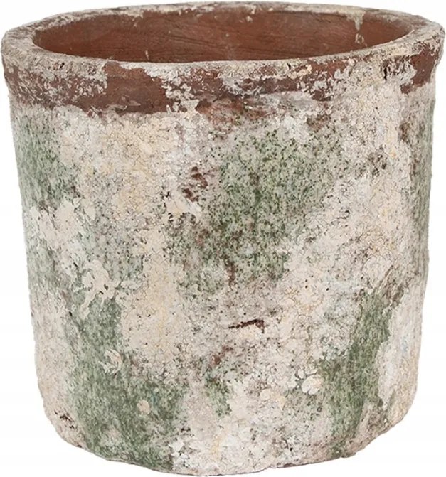 Bézs-zöld patinás kő kaspótakaró Jurrien XL 18x16