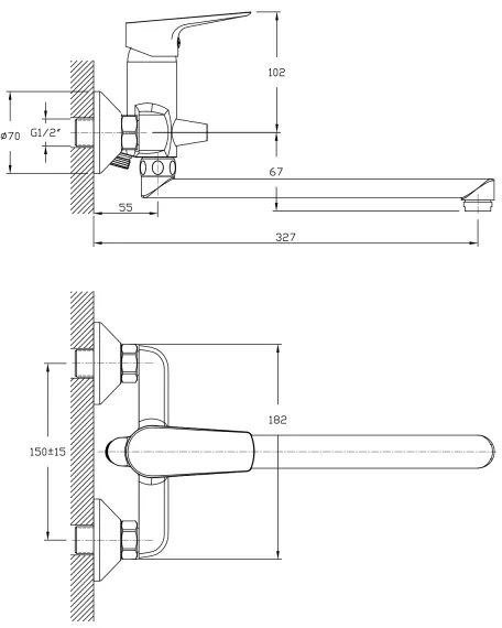 Aqualine - Mosdó/fürdőcsap LOTTA fényezett króm