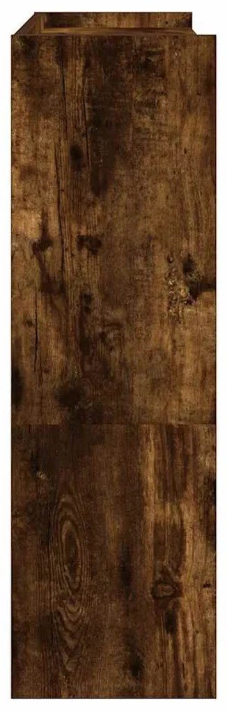 füstös tölgy színű szerelt fa cipőtartó 80x25x81 cm