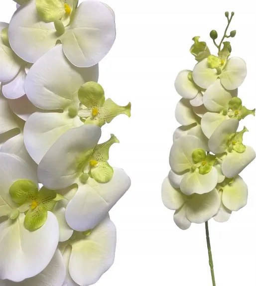 Szilikon virág mű orchidea 97 cm gumi szilikon nagy 9 szirmú