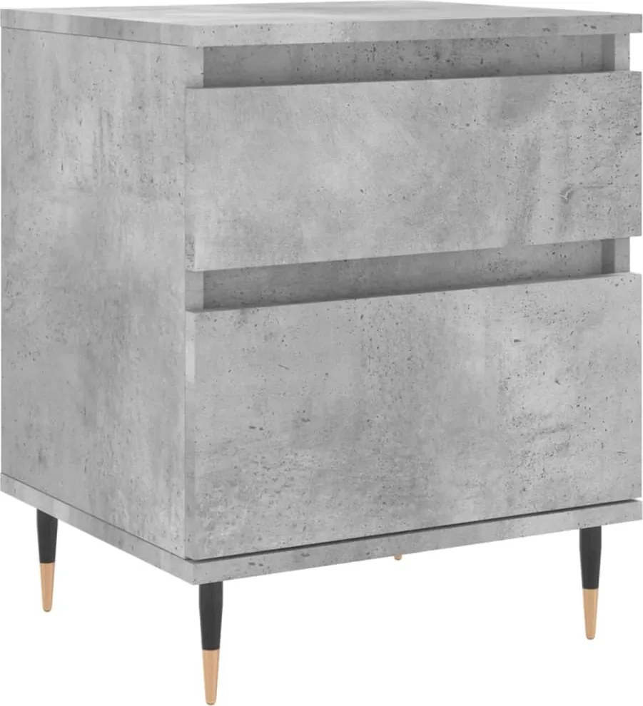 vidaXL betonszürke szerelt fa éjjeliszekrény 40x35x50 cm