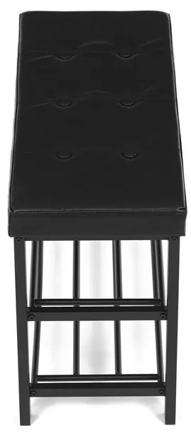 Fekete Fém Cipős Szekrény. ABO-W2012 BK