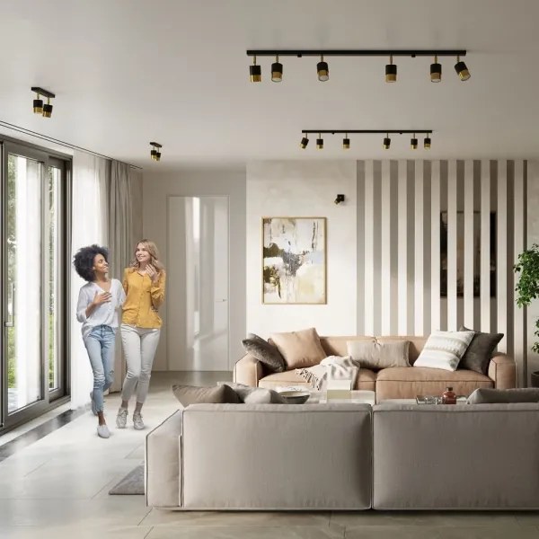 Sollux SL.1071 - Spotlámpa NERO 3xGU10/40W/230V fekete/arany