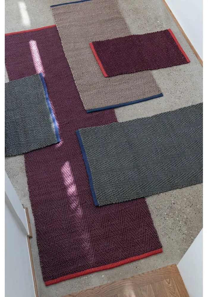 Sötétzöld juta futószőnyeg 80x245 cm Notes – Mette Ditmer Denmark