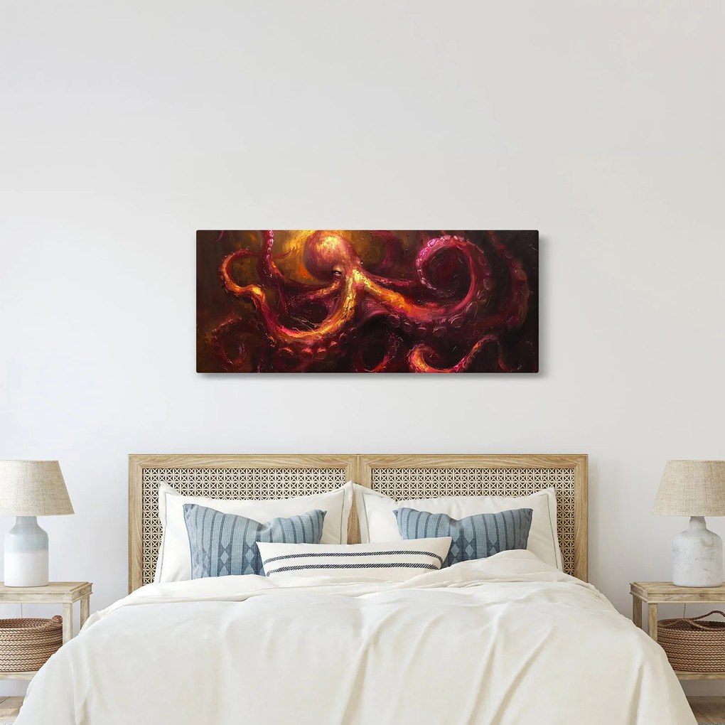 Kép - Polip, olajfestmény (120x50 cm)