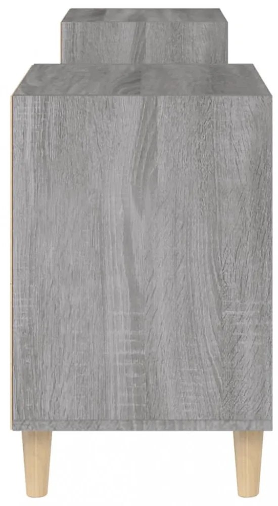 szürke sonoma színű szerelt fa TV-szekrény 160x35x55 cm