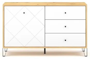 SULA komód artisan tölgy/fehér