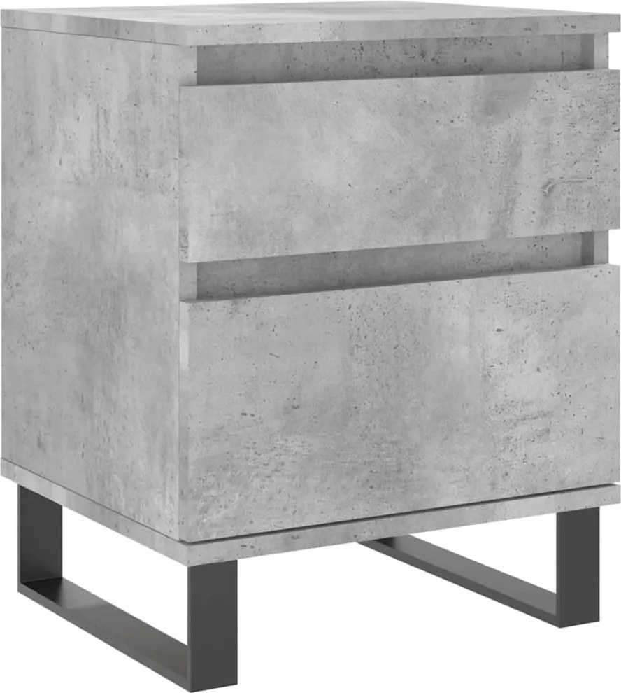 vidaXL betonszürke szerelt fa éjjeliszekrény 40x35x50 cm