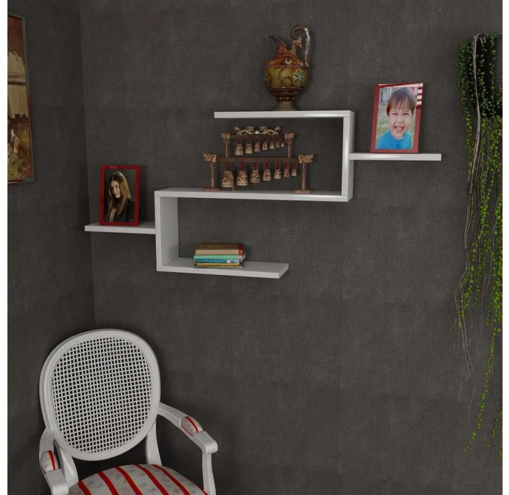 Fali polc TWIST 49,4x104 cm fehér