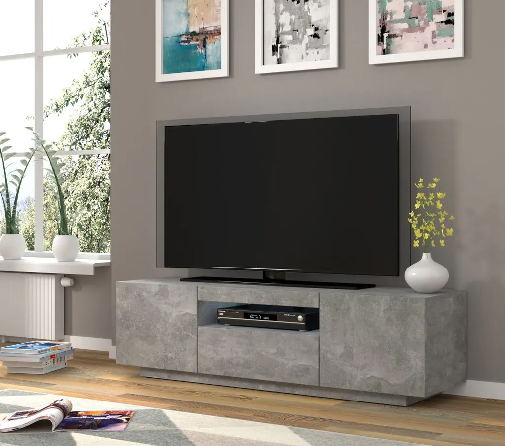 AURA TV-állvány 150 cm, beton színben