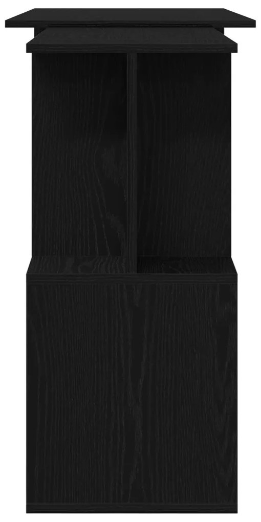 vidaXL Asztal Fekete Tölgy 200x50x76 cm Mérnöki Fa