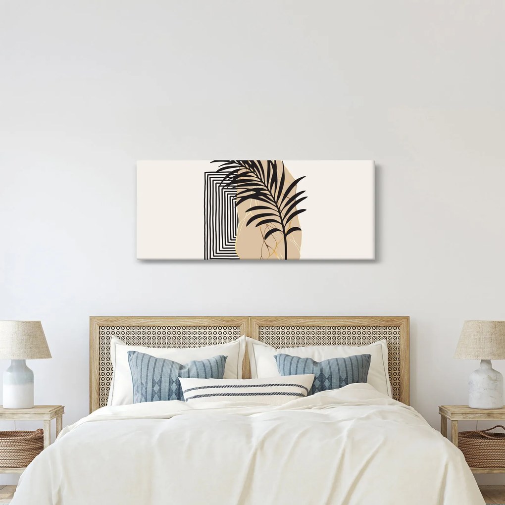 Kép - Absztrakció trópusi levelekkel N⁰3 (120x50 cm)