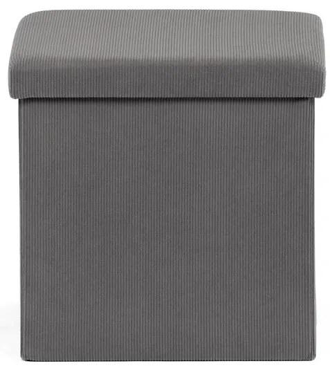 Szürke Kordbársony Tárolós Puff. TAB-471 GREY6