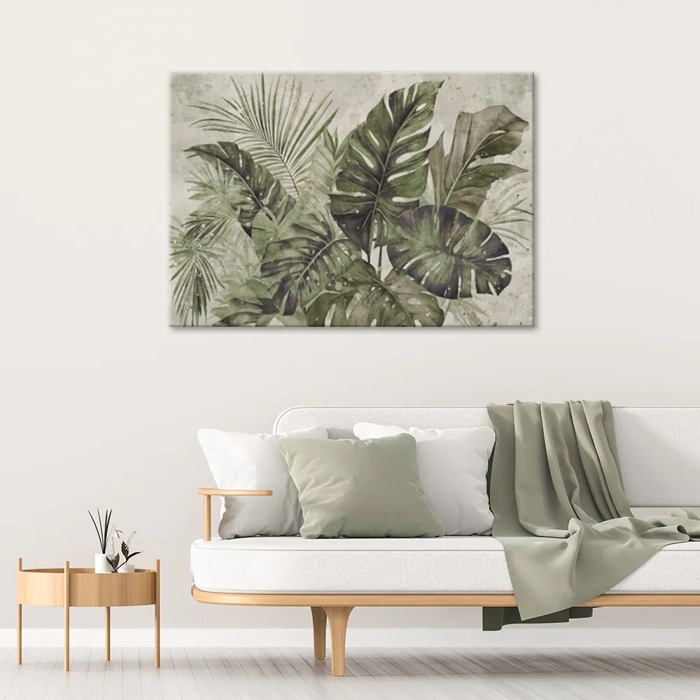 Gario Vászonkép Trópusi monstera levelek Méret: 120 x 80 cm