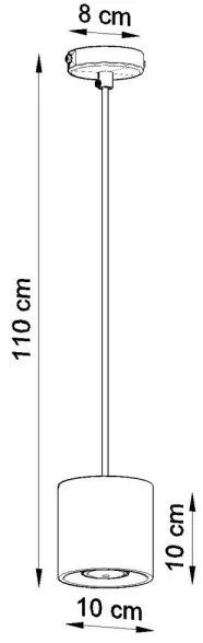 Csillár zsinóron ORBIS 1 1xGU10/40W/230V szürke