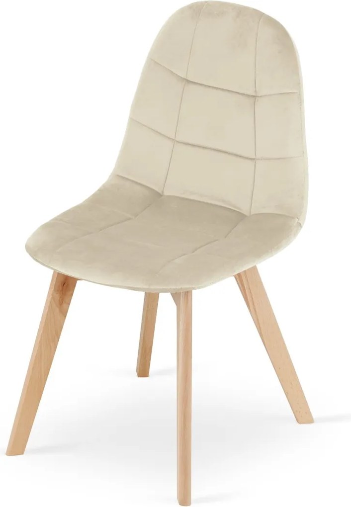 AKCIÓ Bézs bársony étkezőszék BORA II. osztály