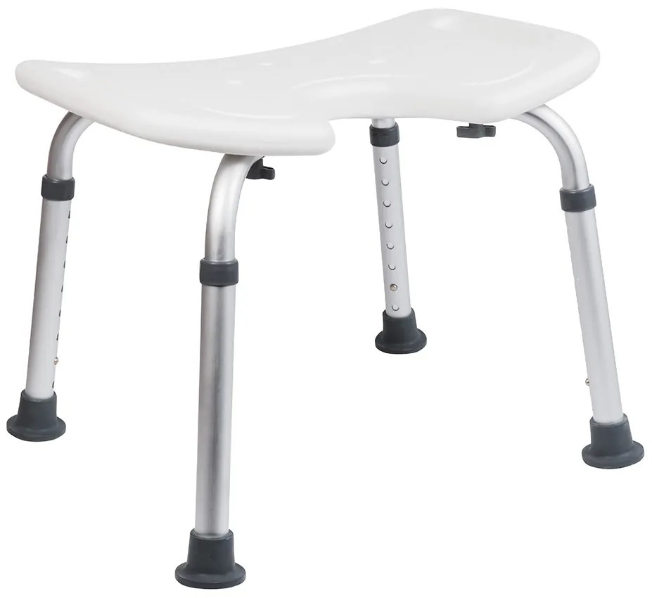 BISK Erga Handicap PRO, téglalap alakú zuhanyszék 485x465x535 mm, fehér, ERG-07640